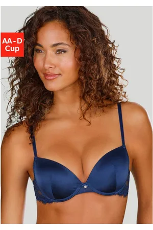 Lascana Push-up-bh Alana gemaakt van elegante stof met hoog zijdegehalte en gebloemd kant, lingerie