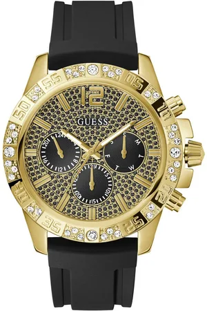 Guess Multifunctioneel horloge Majestic Quartzhorloge, horloge, heren, datum, 12/24-uurs weergave, kristalstenen