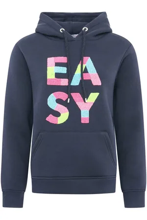 Zwillingsherz Hoodie "EASY" met kleurrijke easy tekst