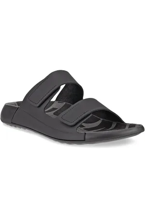 Ecco Slippers Cozmo W zomerschoen, slippers met twee klittenbandsluitingen