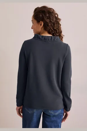 CECIL Shirt met lange mouwen met funnel-hals