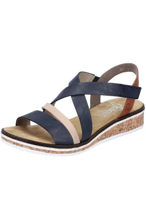 Rieker Sandalen zomerschoen, sandaal, sleehak, met klittenbandjes
