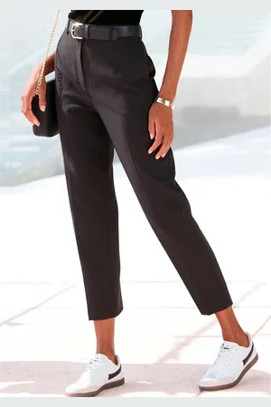 Lascana Pantalon in 7/8-lengte, elegante geplooide broek met zakken, business-look