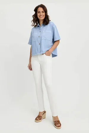 Wonderjeans Slim fit jeans met geborduurd logo