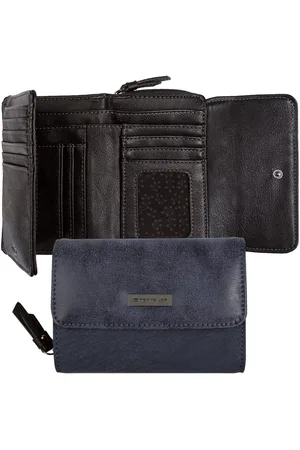 TOM TAILOR Portemonnee Elin harmonieuze materiaalmix met licht contrasterende stiksels