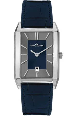 Jacques Lemans Kwartshorloge Torino Polshorloge, herenhorloge, leren band, analoog, datum