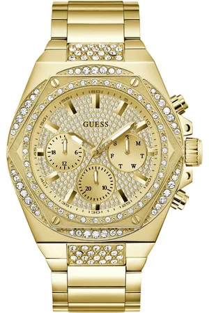 Guess Multifunctioneel horloge FURY Quartz horloge, polshorloge, herenhorloge, datum, weekdag, roestvrijstalen band