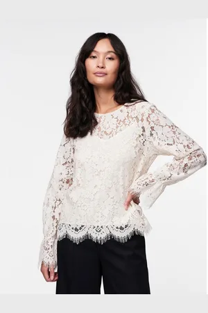 Y.A.S Kanten blouse YASPERLA LS LACE TOP S. NOOS