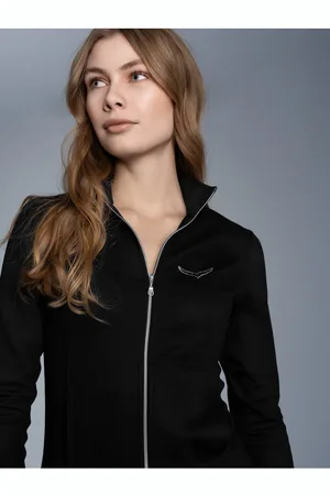 Trigema Sweatvest jas met kristallen (1-delig)