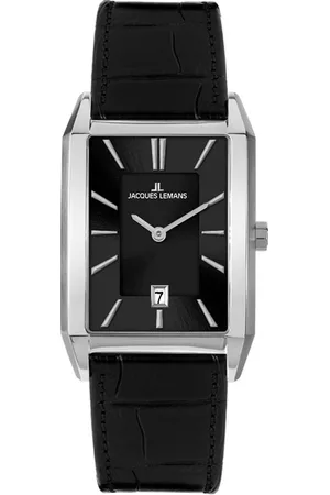 Jacques Lemans Kwartshorloge Torino Polshorloge, herenhorloge, leren band, analoog, datum