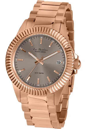 Jacques Lemans Kwartshorloge La Passion Polshorloge, dameshorloge, leren band, analoog, datum, lichtindex