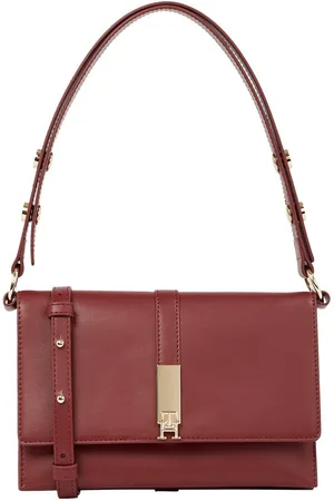 Tommy Hilfiger Schoudertas TH HERITAGE SHOULDER BAG , dames avondtas, clutch, mini bag, handtas, gouden details