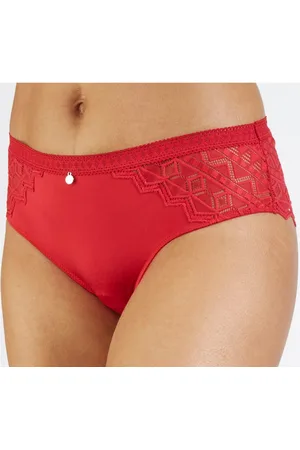 QS by s.Oliver Slip Romane met grafische kant in transparante look