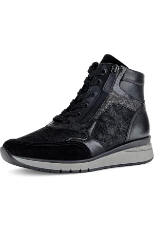 Gabor Sneakers met sleehak Capri , comfortabele schoen, high-top sneaker, veterschoen, comfortabele breedte k (extra breed)