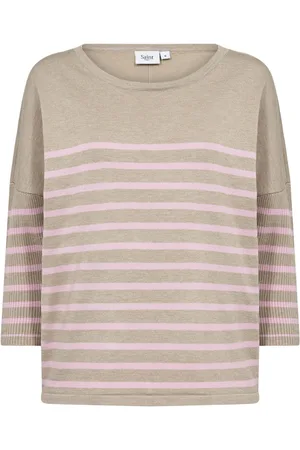 Saint Tropez Gebreide trui MilaSZ R-neck Stripe