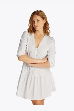Tommy Hilfiger Blousejurk TJW POPLIN TIERED MINI DRESS EXT