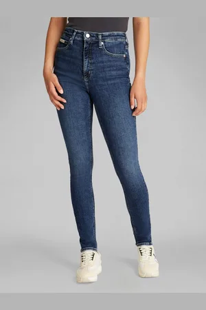 Calvin Klein Skinny fit jeans High rise skinny in donkerblauwe wassing