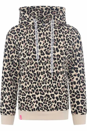 Zwillingsherz Hoodie "Classic Leo AOP" Leo allover met kangoeroezakken