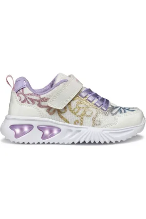 Geox Sneakers J ASSISTER GIRL knipperschoen , klittenbandschoen met kleurrijke glitterstrikpatroon en knipperfunctie