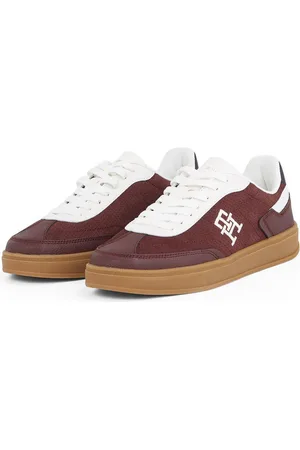 Tommy Hilfiger Plateausneakers TH HERITAGE SNEAKER PERF vrijetijdsschoen, lage schoen, veterschoen met th-logo-borduring