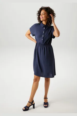 Aniston Zomerjurk met smokboord in de taille - nieuwe collectie