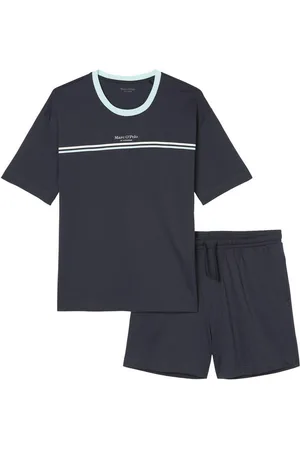Marc O’ Polo Shortama Mix & Match Cotton met t-shirt en shorts (2-delig)