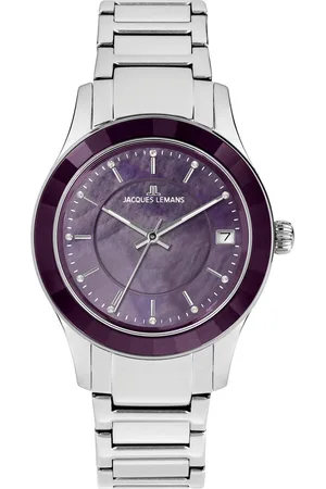 Jacques Lemans Kwartshorloge Venice Polshorloge, dameshorloge, roestvrijstalen band, parelmoer-dial, datum