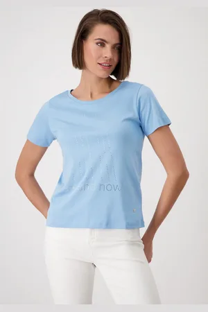 monari Shirt met ronde hals met glitterstuds