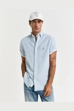 GANT Overhemd met lange mouwen REG COTTON LINEN SHIRT