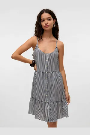 VERO MODA Jurk met bandjes VMBUMPY SHORT SINGLET DRESS WVN GA NOOS