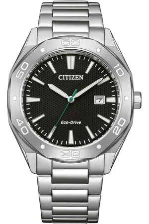 Citizen Solarhorloge Polshorloge, herenhorloge, roestvrijstalen band, analoog, datum, Eco-Drive