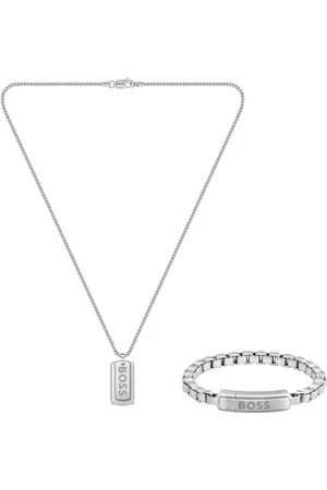 HUGO BOSS Kettingen- en armbandset (set, 2-delig)
