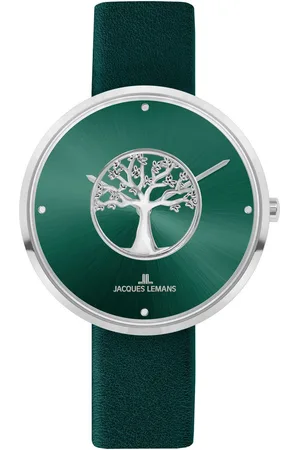 Jacques Lemans Kwartshorloge Design Collection Polshorloge, dameshorloge, gehard crystexglas, leren armband