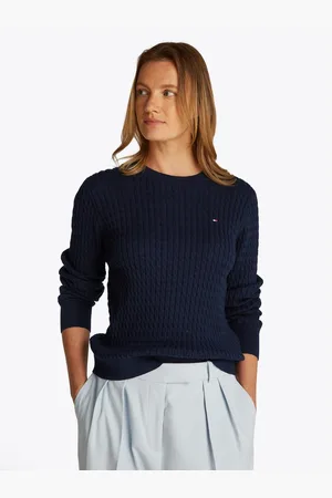 Tommy Hilfiger Trui met ronde hals CO CABLE C-NK LS SWEATER