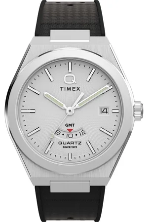 Timex Kwartshorloge CONTINENTAL GMT Polshorloge, herenhorloge, rubberen band, datum, lichtwijzers