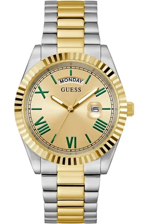Guess Kwartshorloge CONNOISSEUR Armbanduhr, herenhorloge, datum, weekdag, roestvrijstalen band