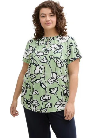 TOM TAILOR Blouse met korte mouwen met print all-over