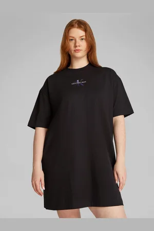 Calvin Klein Shirtjurk PLUS GRADIENT MONOLOGO TEE DRESS