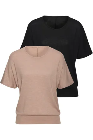 vivance collection Shirt met korte mouwen Met brede tailleband van zacht viscose-fijntricot