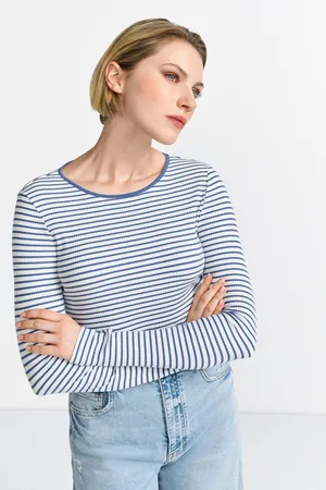 Rich & Royal Shirt met lange mouwen Met merkenlabel op de rug