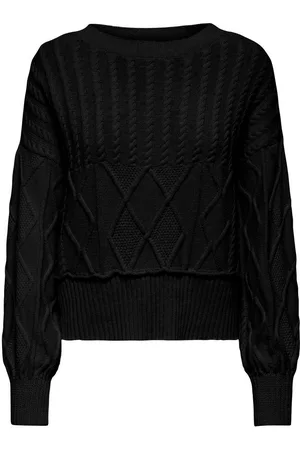ONLY Gebreide trui ONLKAYA LIFE LS LOOSE CABLE ONECK CC KNT