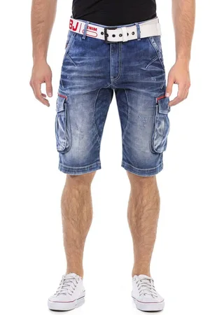 Cipo & Baxx Bermuda in denim , met cargozakken