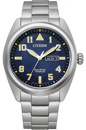 Citizen Solarhorloge BM8560-88LE Horloge, herenhorloge, titanium, datum, leren band