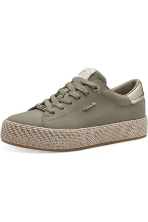 Tamaris Plateausneakers , vrijetijdsschoen, lage schoen, veterschoen met textielkoord aan het plateau
