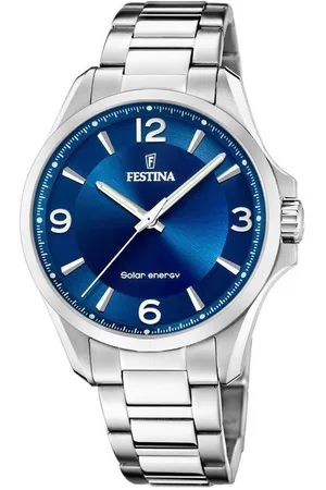 Festina Solarhorloge Solar Energy Horloge, herenhorloge, stalen armband