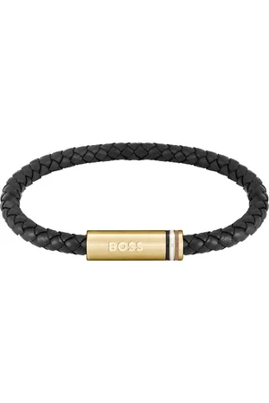 HUGO BOSS Leren armband ARES SINGLE, 1580623, 1580624