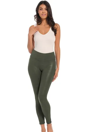 Magic Legging Leather Look Legging hoog getailleerd ontwerp, geen voorste middennaad