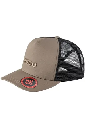 HUGO BOSS Aansluitende pet Marsel-Trucker van twill & mesh met 3d logoborduring, unisex