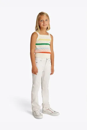 Tommy Hilfiger Wijde jeans FLARE WHITE JEANS in een moderne look