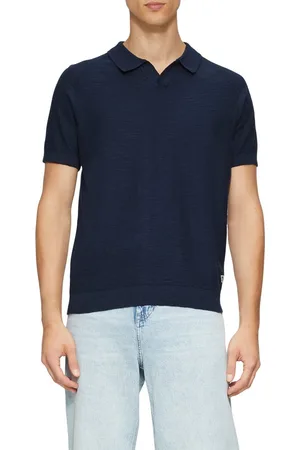 QS by s.Oliver Poloshirt met breimotief